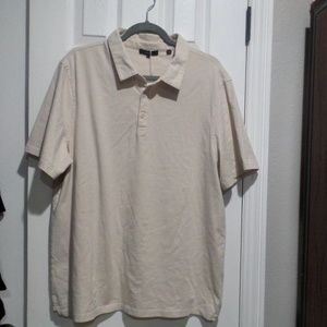 NWT Vince Men's Cotton Jersey Polo SIZE XL TAN NEW